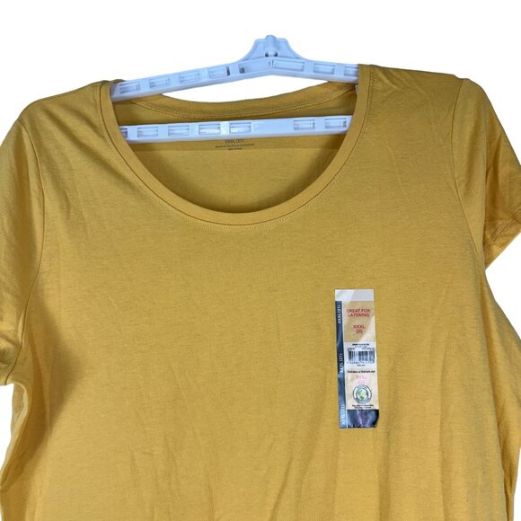 No Boundaries Womens Yellow Short Sleeve Scoop Neck Tee Shirt Size XXXL - Picture 5 of 7